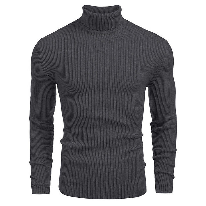Herren Rollkragenpullover aus feinem Rippstrick Aliams