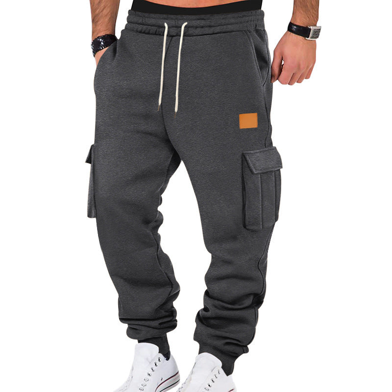 Herren Cargo-Jogginghose mit Seitentaschen und elastischem Bund Aliams