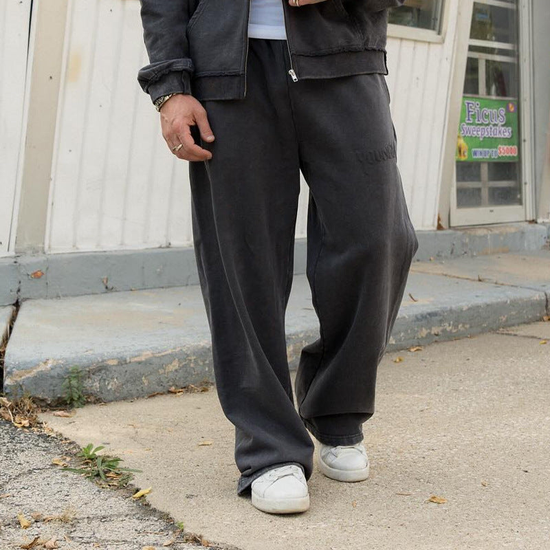 Herren bequeme Freizeithose mit seitlichen Eingrifftaschen und elastischem Bund Aliams