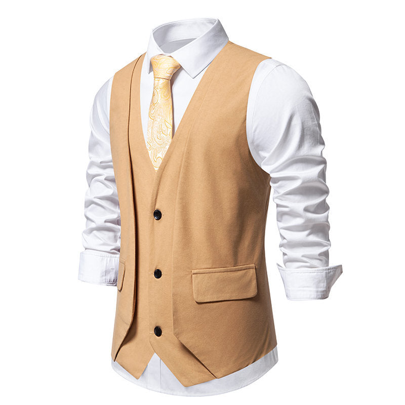 Herren elegante Weste im modernen Schnitt mit praktischen Taschen Aliams