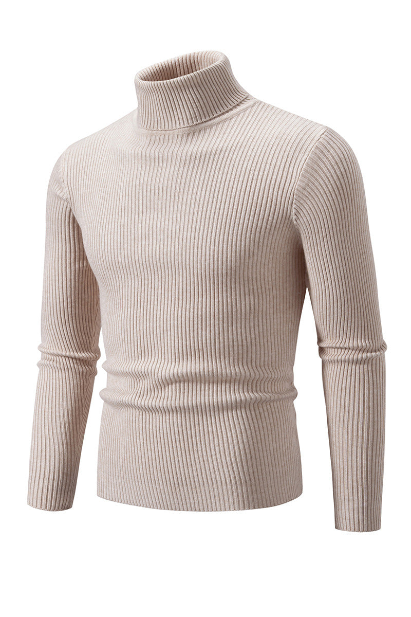Herren Rollkragenpullover aus hochwertiger Rippenstrickqualität Aliams