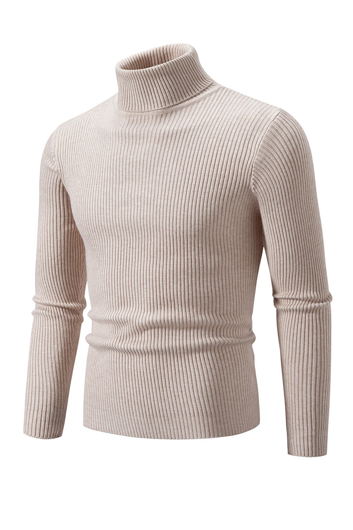 Herren Rollkragenpullover aus hochwertiger Rippenstrickqualität Aliams