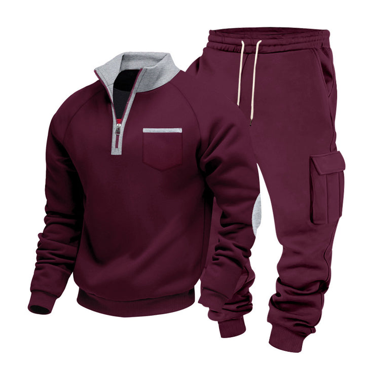 Herren Sportliches Hoodie-Set mit praktischer Taschenlösung Aliams