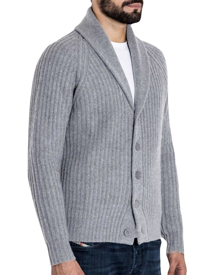 Herren schicker Strickblazer im modernen Rippdesign Aliams