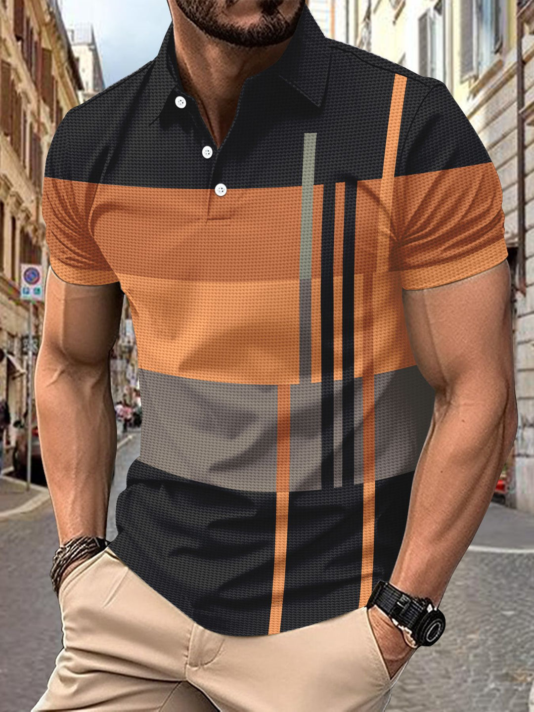 Herren Sportliches Piqué-Poloshirt Aliams