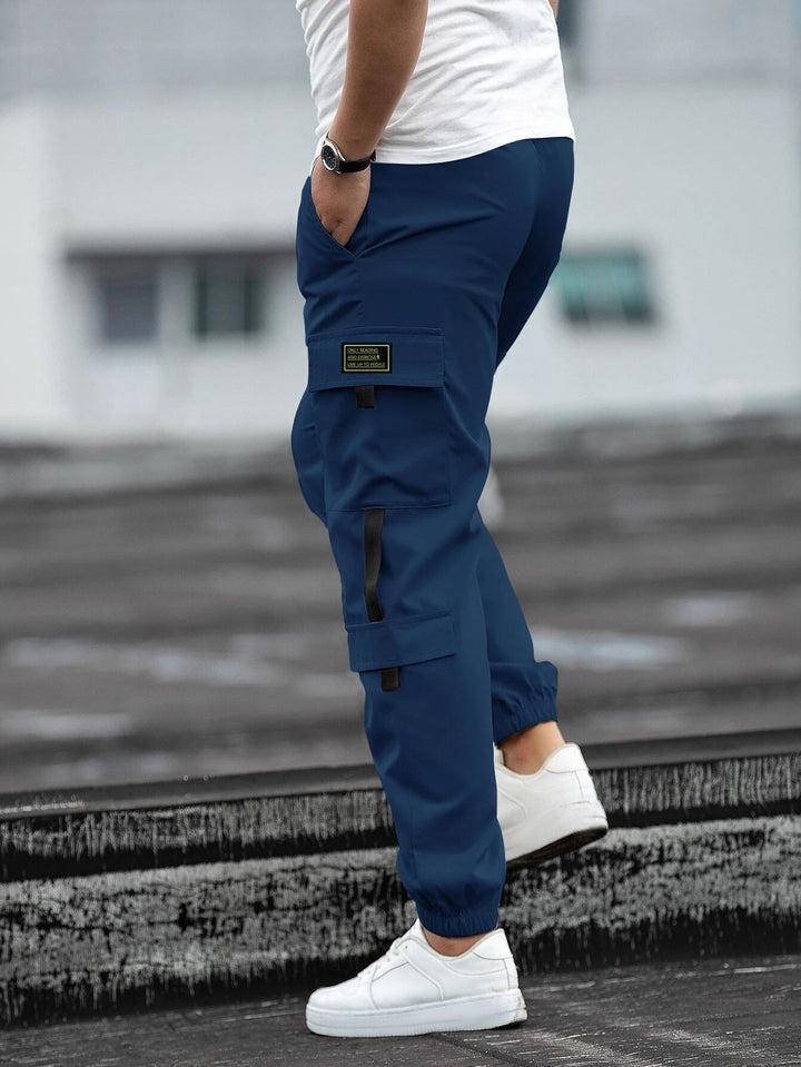 Herren Cargo-Hose mit funktionalen Taschen und elastischem Bund Aliams