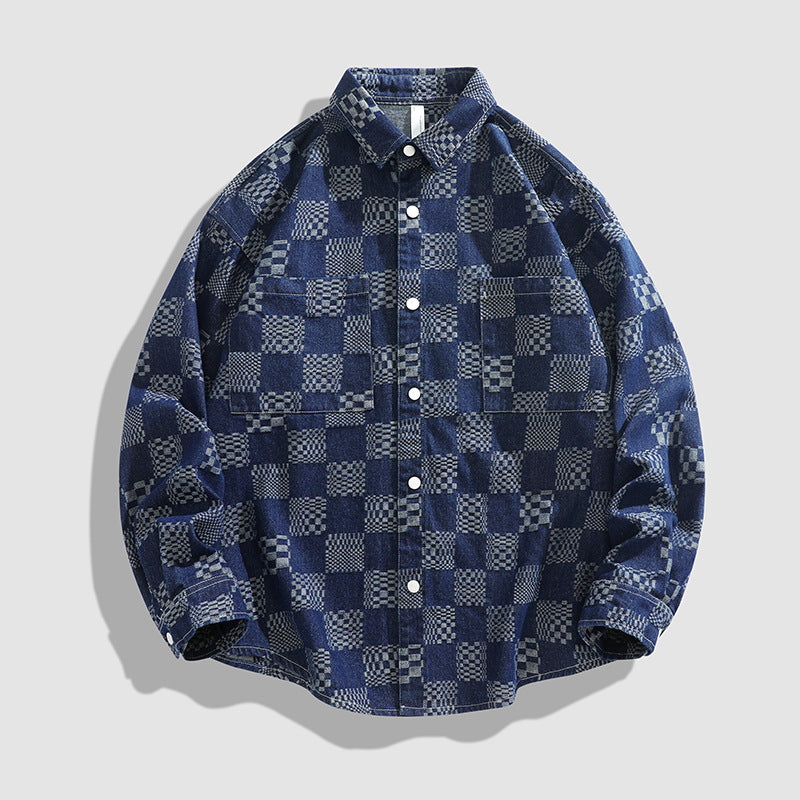 Herren Karo-Hemdjacke mit praktischen Brusttaschen Aliams