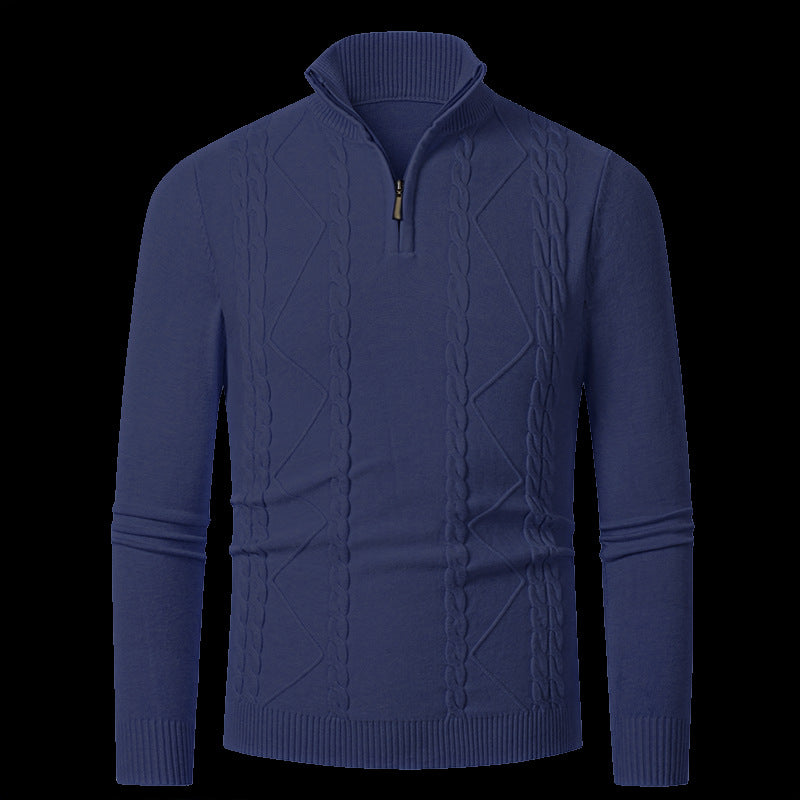 Herren Strickpullover mit modischem Reißverschluss Aliams