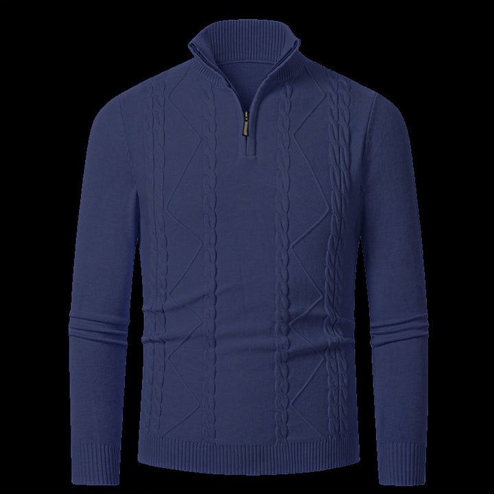 Herren Strickpullover mit modischem Reißverschluss Aliams