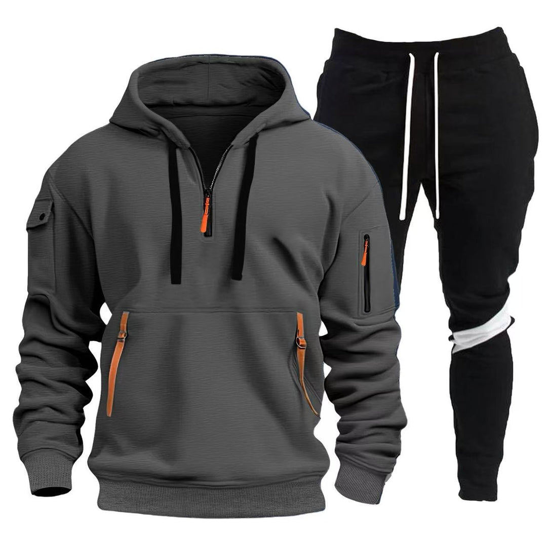 Herren Sportliche Hoodie- und Jogginghosen Kombination Aliams
