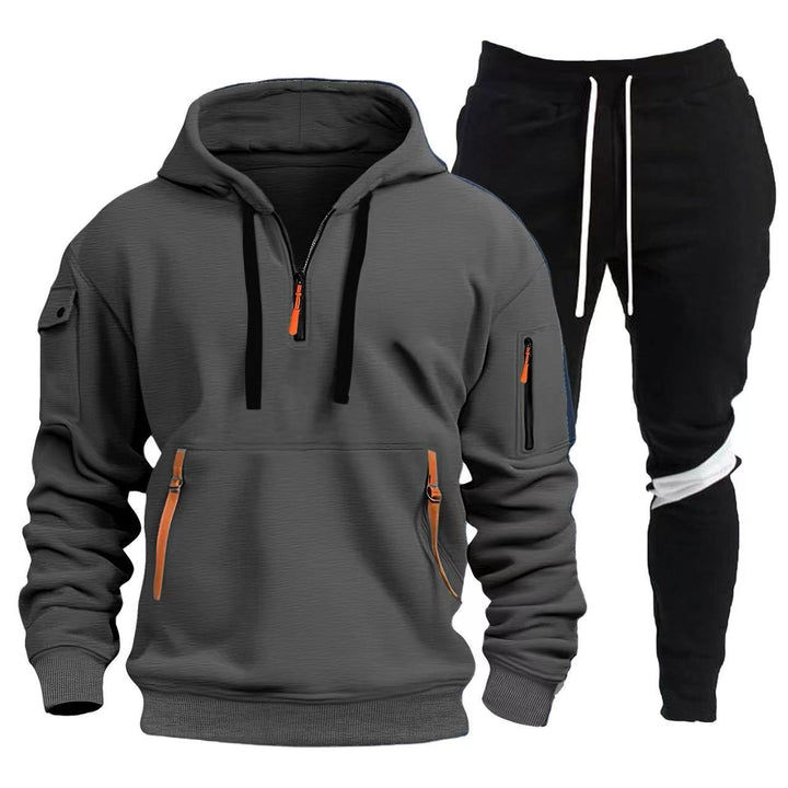 Herren Sportliche Hoodie- und Jogginghosen Kombination Aliams