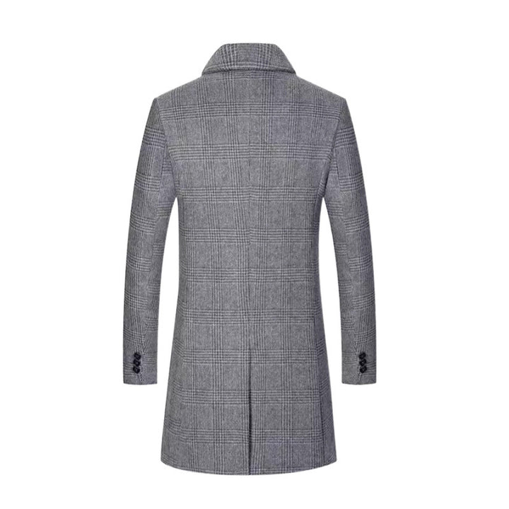 Herren Eleganter Karomantel mit wärmender Innenauskleidung Aliams