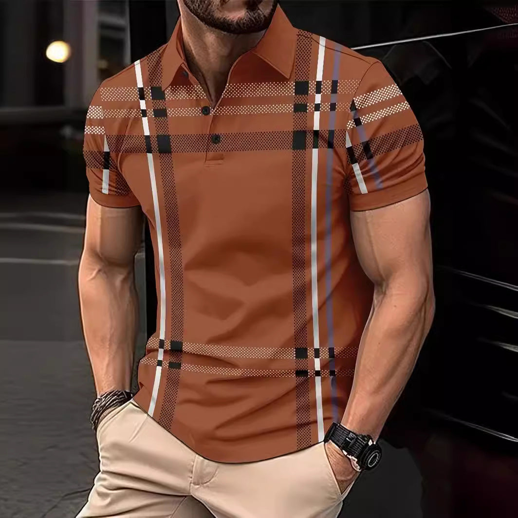 Herren Poloshirt mit modernem Karomuster und sportlichen Akzenten Aliams