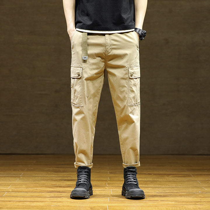 Herren Cargo-Hose mit praktischen Taschen und verstellbarem Bund Aliams