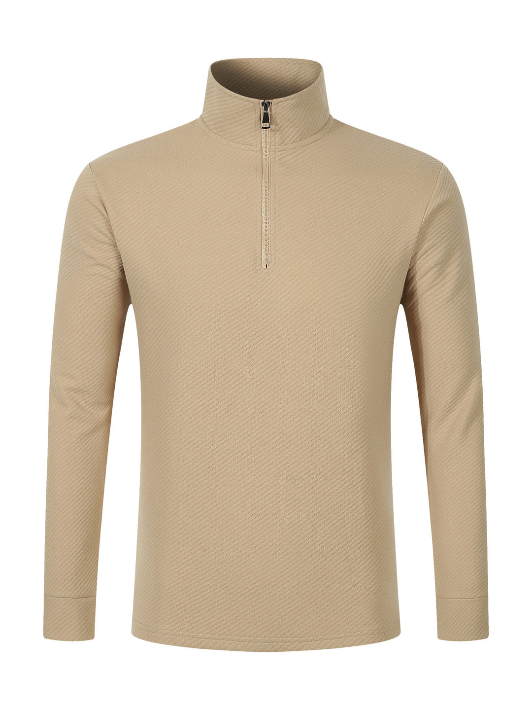 Herren Funktionspullover mit kurzem Reißverschluss und atmungsaktivem Material Aliams
