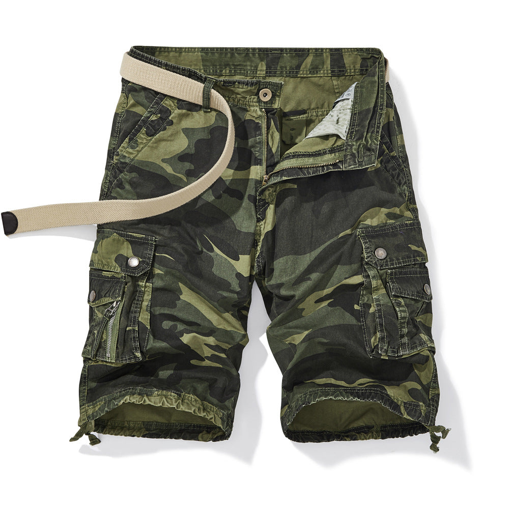 Herren Cargo-Shorts mit vielseitigen Taschen und verstellbarem Bund Aliams