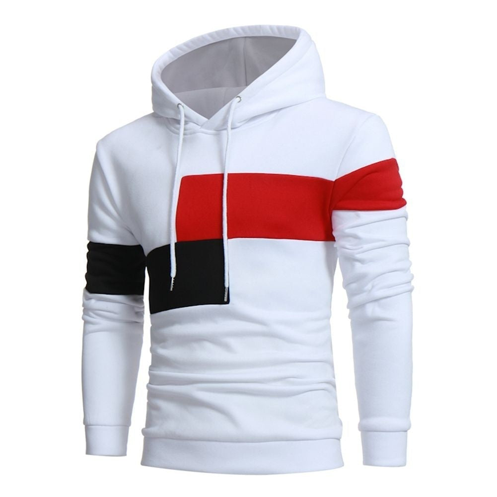 Herren sportlicher Kapuzenpullover mit Farbblockdesign Aliams