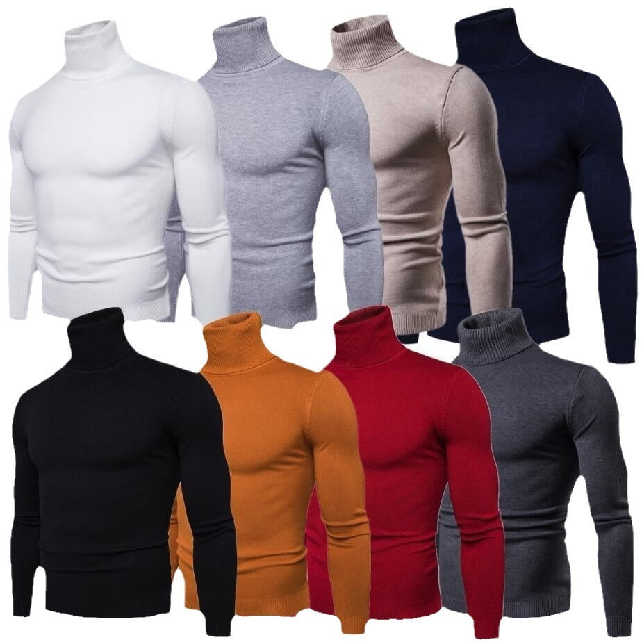 Herren figurbetonter Pullover mit Rollkragen Aliams