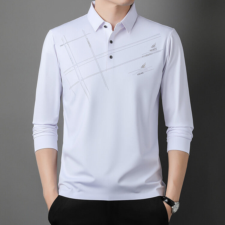 Herren Sportliches Langarm Poloshirt mit innovativem Design Aliams