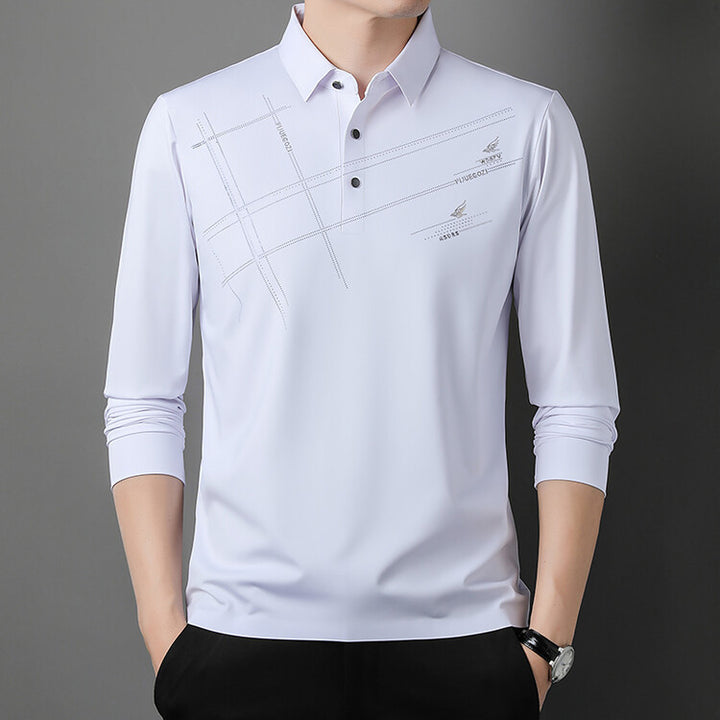 Herren Sportliches Langarm Poloshirt mit innovativem Design Aliams