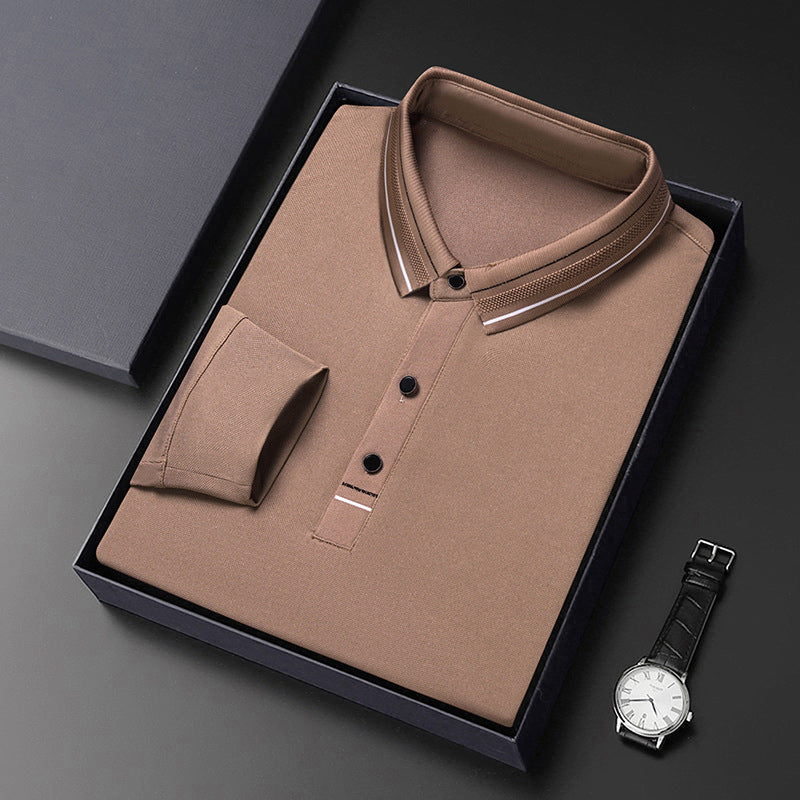 Herren elegantes Poloshirt mit strukturiertem Kragen und stilvollen Akzenten Aliams