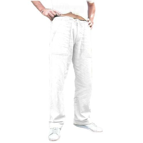 Herren entspannte Leinenhose mit praktischen Seitentaschen Aliams