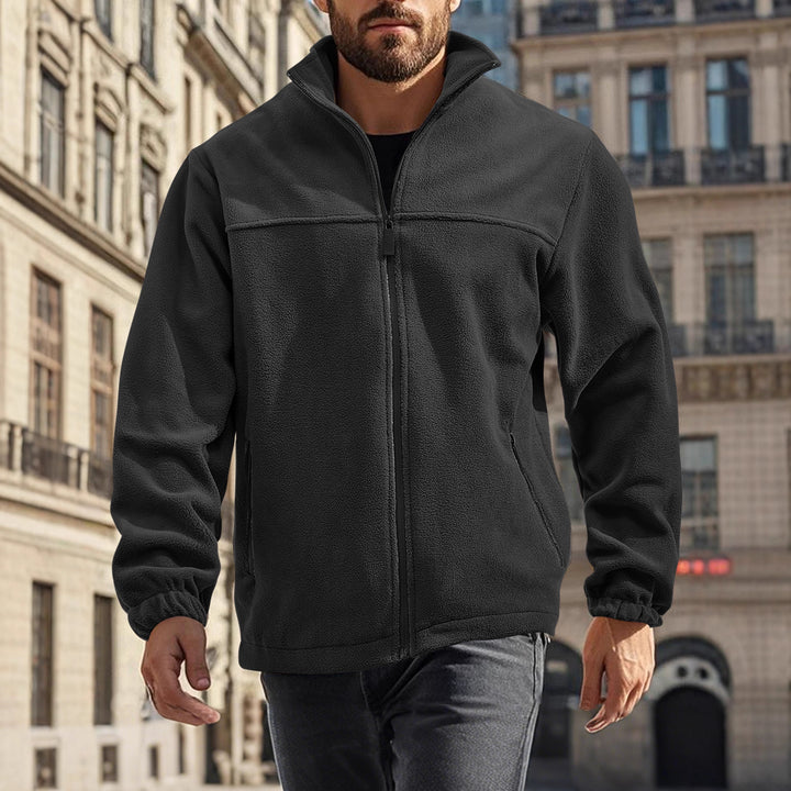 Herren Fleecejacke mit praktischen Taschen und Stehkragen Aliams