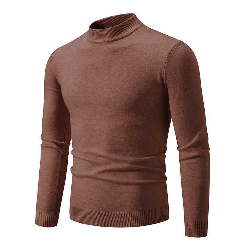 Herren Feinstrickpullover mit hohem Kragen und elastischen Bündchen Aliams