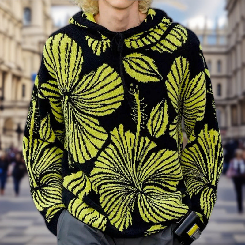 Unisex Kapuzenpullover mit einzigartigem floralem Design Aliams