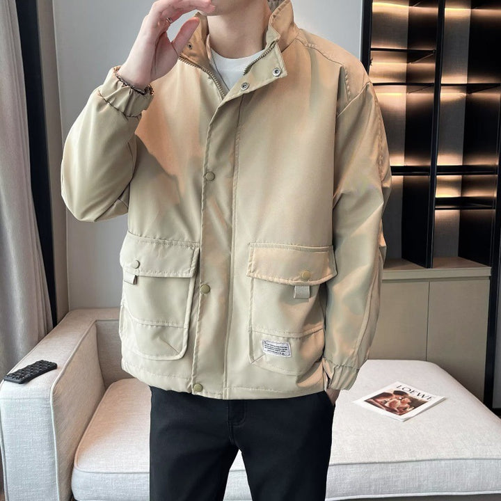 Unisex modische Utility-Jacke mit hohem Kragen Aliams