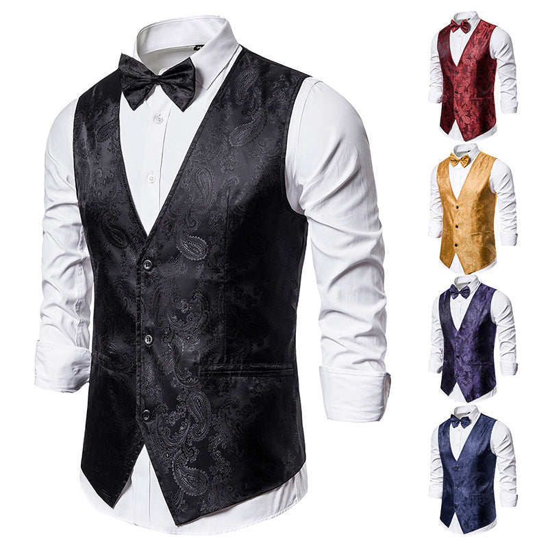 Herren edle Satin Weste Aliams