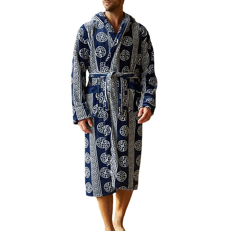 Herren wohltuender Bademantel mit kunstvollem Design Aliams