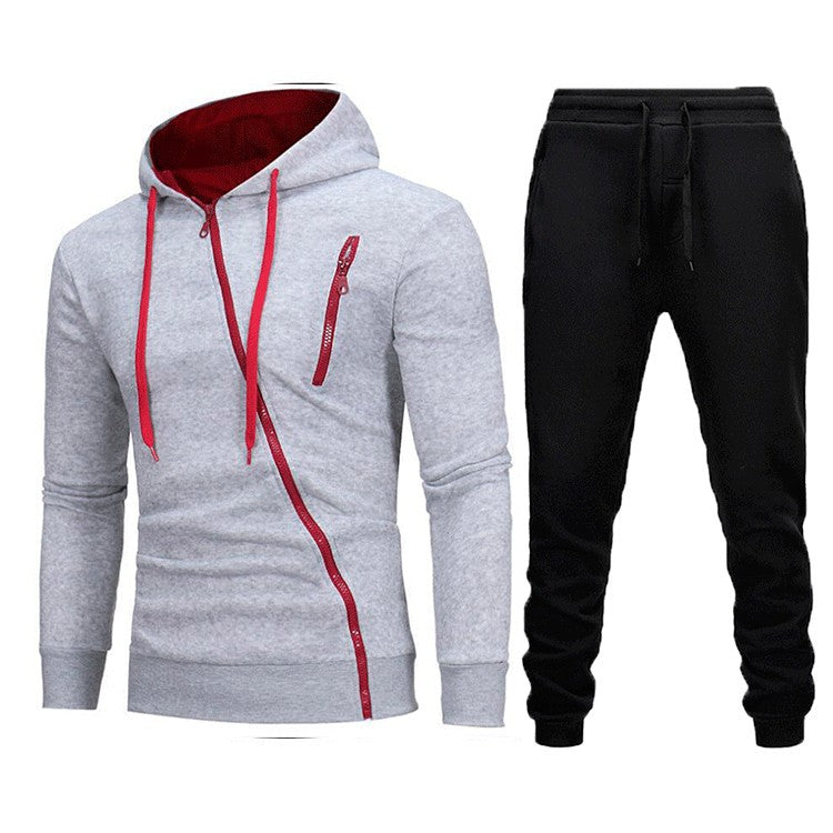 Herren Funktionsjacke mit asymmetrischem Reißverschluss und sportlicher Passform Aliams