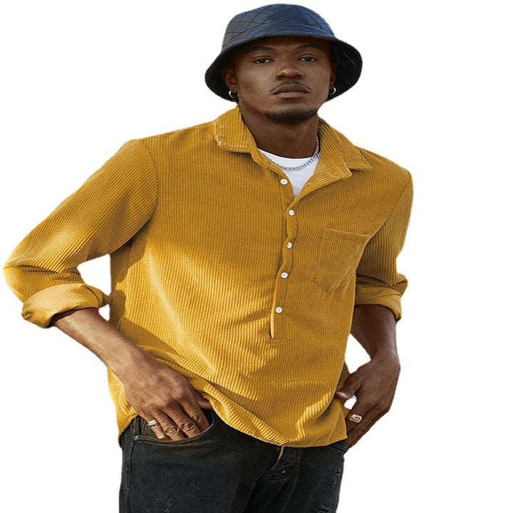 Herren Komfortables Cord-Hemd Aliams