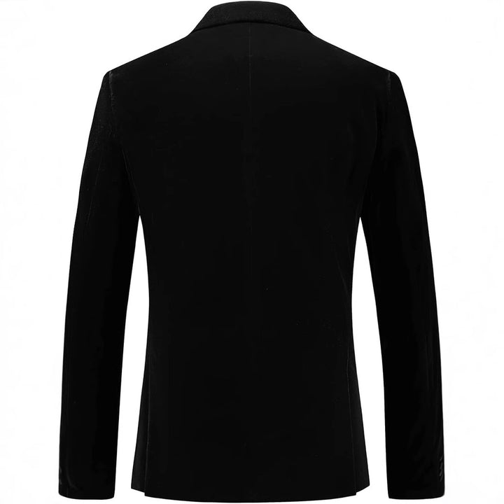 Herren eleganter Smokingblazer mit satinierter Revers und feiner Struktur Aliams