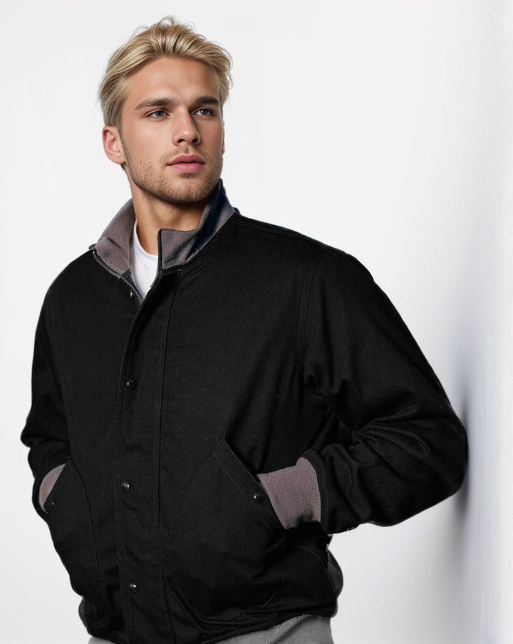 Herren elegante Übergangsjacke mit hohem Kragen Aliams