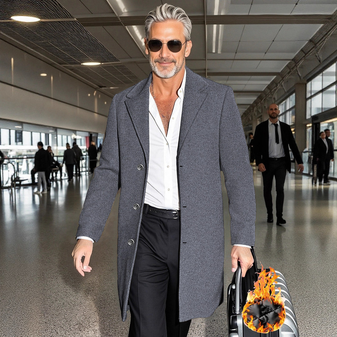 Herren Eleganter Hochwertiger Doppeltunnelmantel Aliams