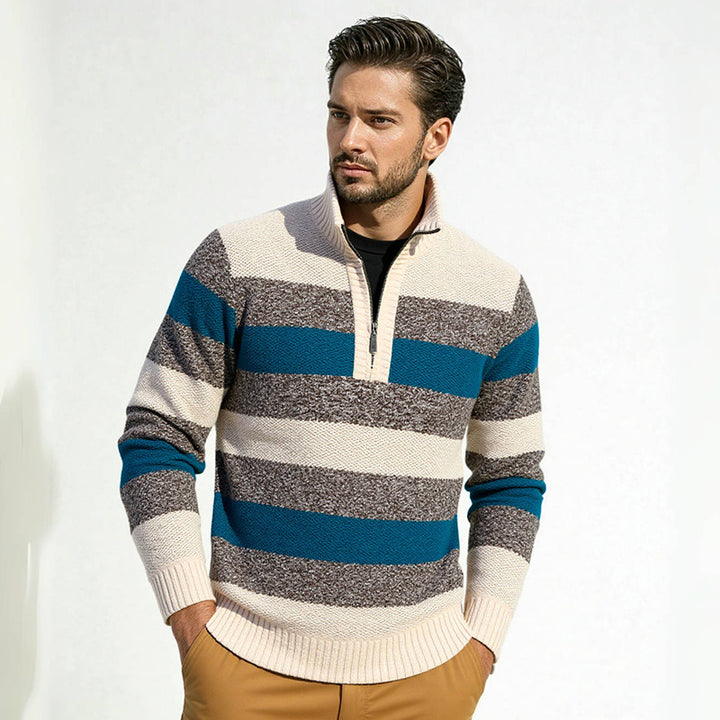 Herren Strickpullover mit hohem Kragen Aliams