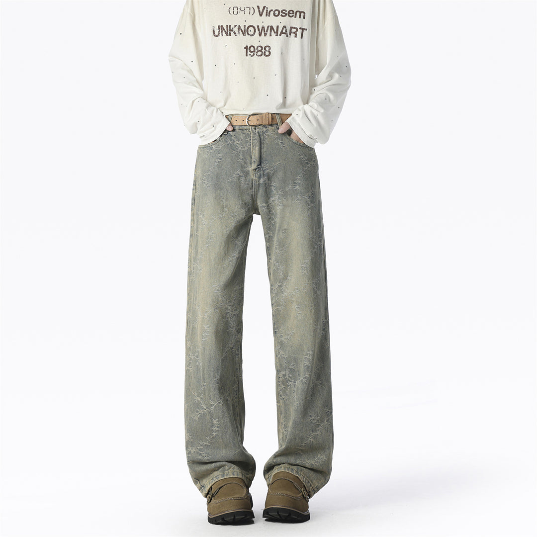 Herren Weite Jeans mit einzigartigem Muster und hohem Tragekomfort Aliams