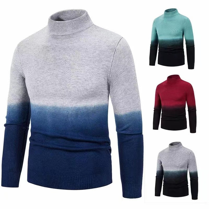 Herren Rollkragenpullover mit stilvollem Farbverlauf Aliams