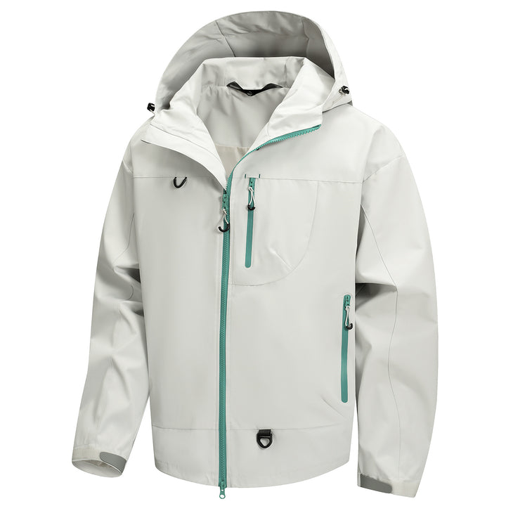 Herren wasserdichte Freizeitjacke mit praktischen multifunktionalen Taschen Aliams
