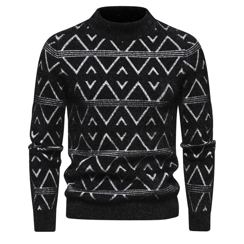 Herren Rollkragenpullover mit modernem Strukturdesign Aliams