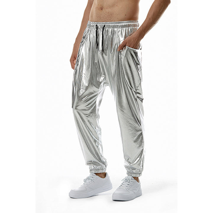 Herren stylische High-Performance Jogginghose aus glänzendem Material Aliams