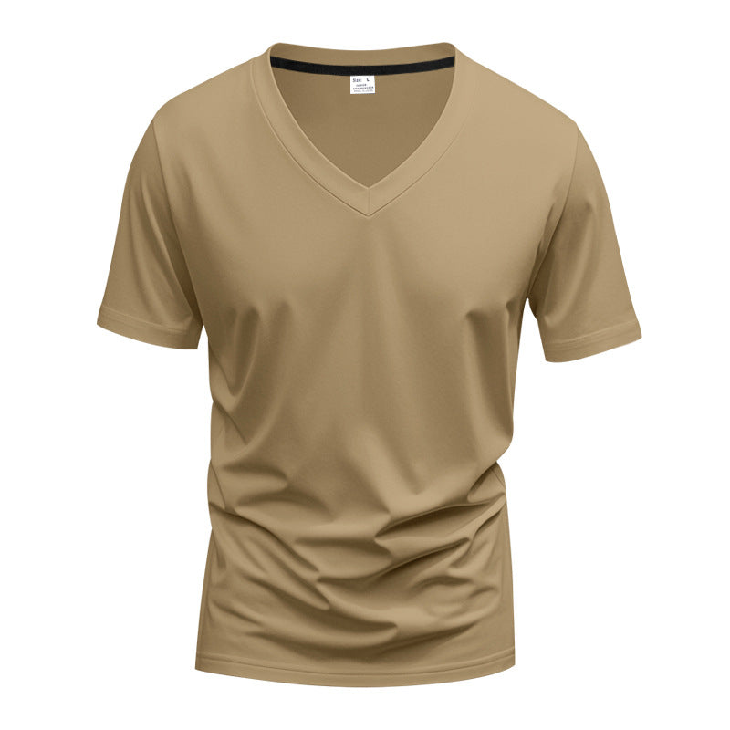 Herren V-Ausschnitt T-Shirt aus atmungsaktiver und schnelltrocknender Baumwolle Aliams