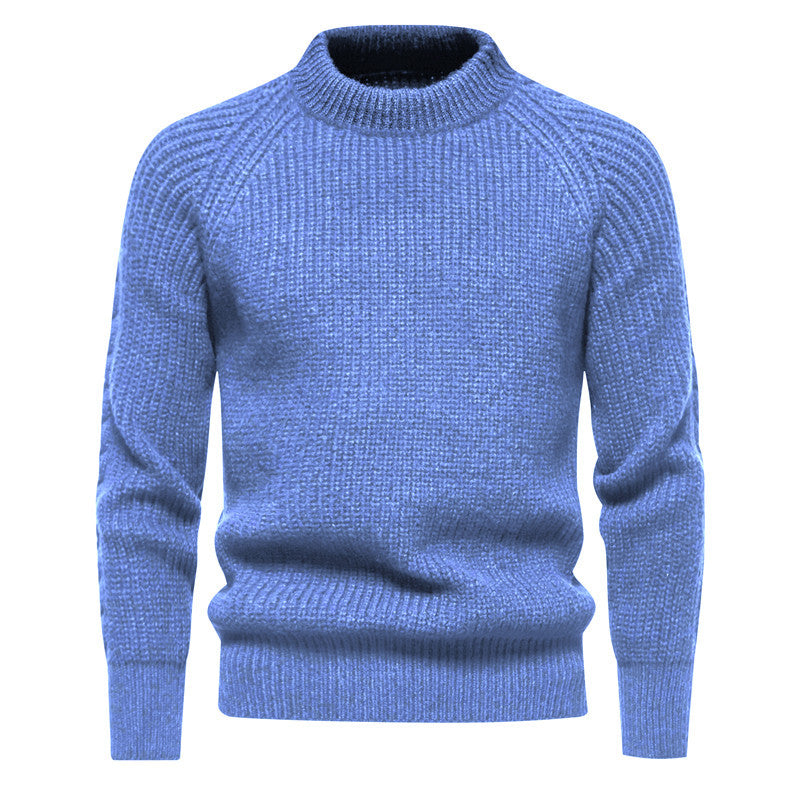 Herren Grobstrickpullover mit hohem Kragen und zeitlosem Design Aliams