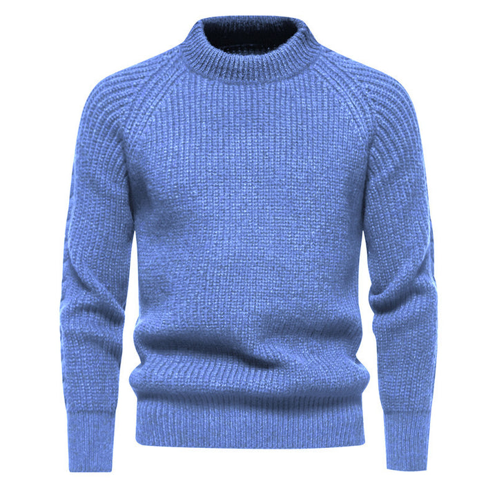 Herren Grobstrickpullover mit hohem Kragen und zeitlosem Design Aliams