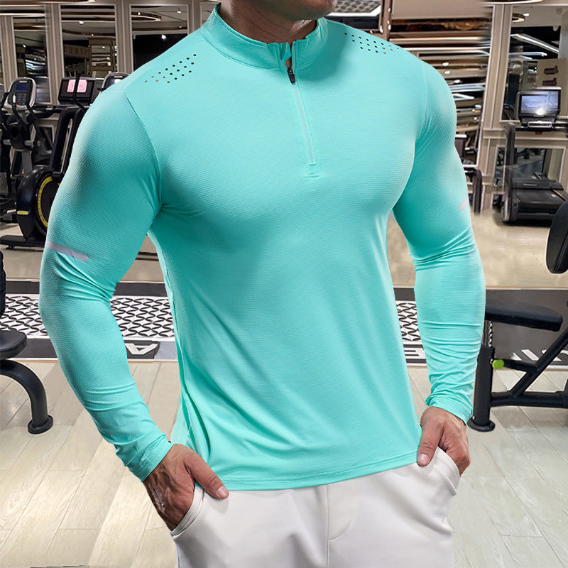 Herren Sportliches Langarm-Funktionsshirt Aliams