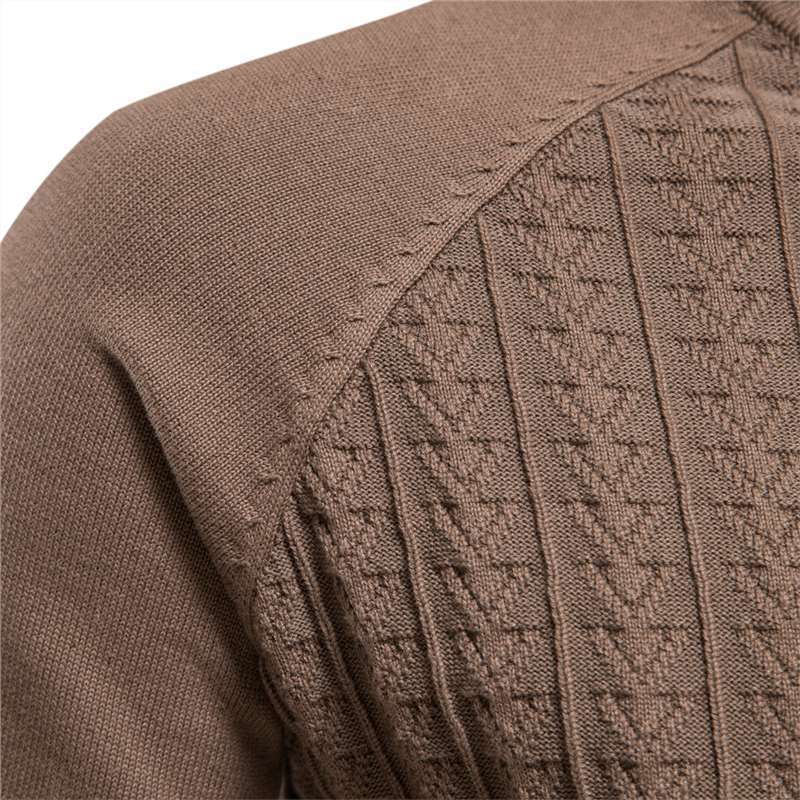 Herren Strickpullover mit modischem Stehkragen und strukturiertem Design Aliams