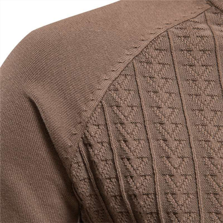 Herren Strickpullover mit modischem Stehkragen und strukturiertem Design Aliams