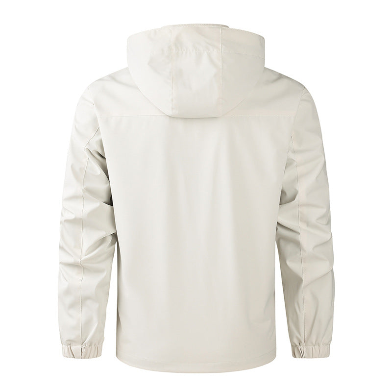 Herren wetterfeste Abenteuerjacke mit Kapuze und multifunktionalen Taschen Aliams